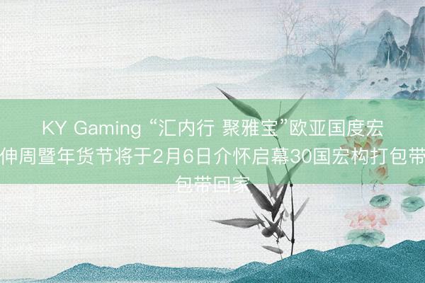 KY Gaming “汇内行 聚雅宝”欧亚国度宏构延伸周暨年货节将于2月6日介怀启幕30国宏构打包带回家