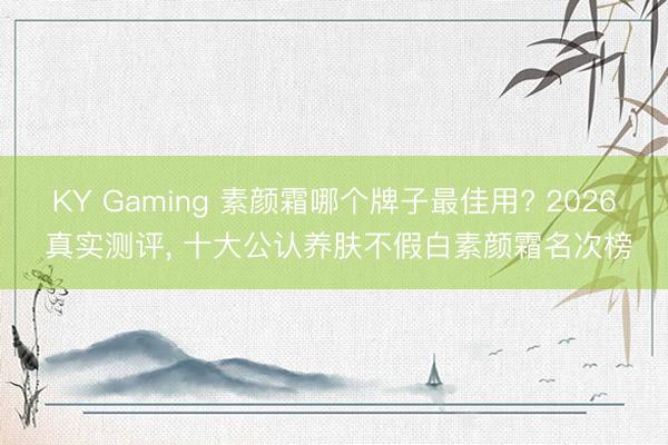 KY Gaming 素颜霜哪个牌子最佳用? 2026 真实测评， 十大公认养肤不假白素颜霜名次榜