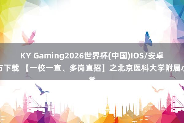 KY Gaming2026世界杯(中国)IOS/安卓官方下载 【一校一宣、多岗直招】之北京医科大学附属小学