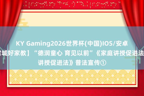 KY Gaming2026世界杯(中国)IOS/安卓官方下载 【雪城好家教】“德润童心 育见以前”《家庭讲授促进法》普法宣传①