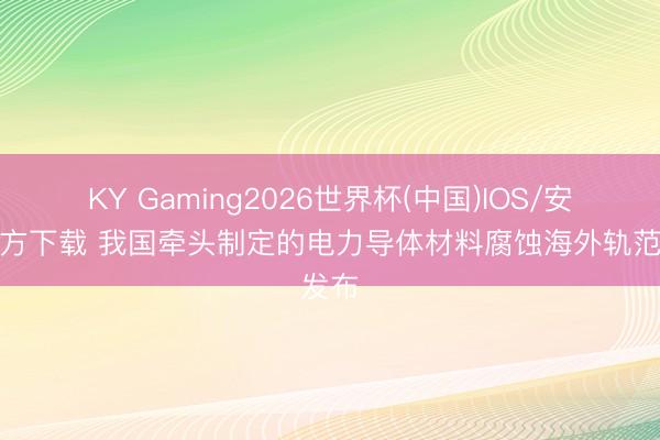 KY Gaming2026世界杯(中国)IOS/安卓官方下载 我国牵头制定的电力导体材料腐蚀海外轨范发布
