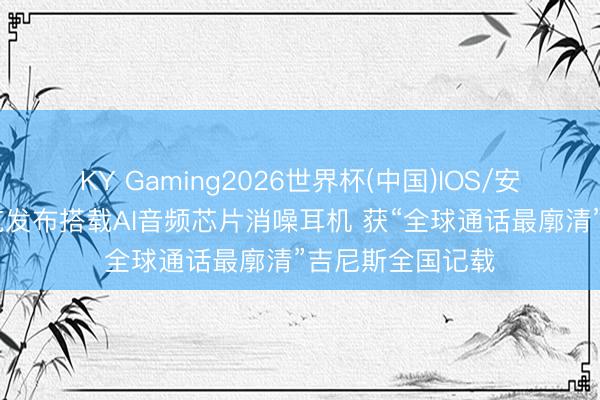 KY Gaming2026世界杯(中国)IOS/安卓官方下载 安克发布搭载AI音频芯片消噪耳机 获“全球通话最廓清”吉尼斯全国记载