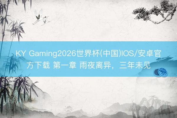 KY Gaming2026世界杯(中国)IOS/安卓官方下载 第一章 雨夜离异，三年未见