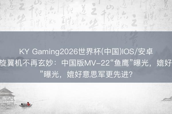 KY Gaming2026世界杯(中国)IOS/安卓官方下载 倾转旋翼机不再玄妙：中国版MV-22“鱼鹰”曝光，媲好意思军更先进？