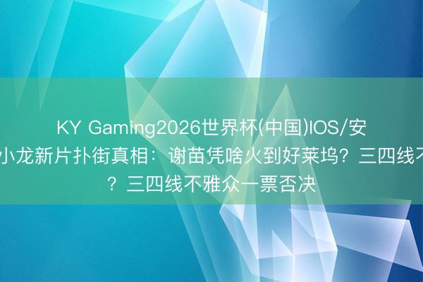 KY Gaming2026世界杯(中国)IOS/安卓官方下载 释小龙新片扑街真相：谢苗凭啥火到好莱坞？三四线不雅众一票否决