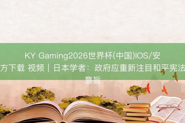 KY Gaming2026世界杯(中国)IOS/安卓官方下载 视频｜日本学者：政府应重新注目和平宪法意旨